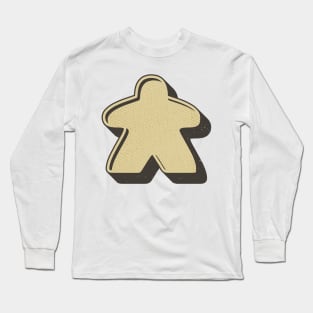 Retro Board Game Meeple Long Sleeve T-Shirt